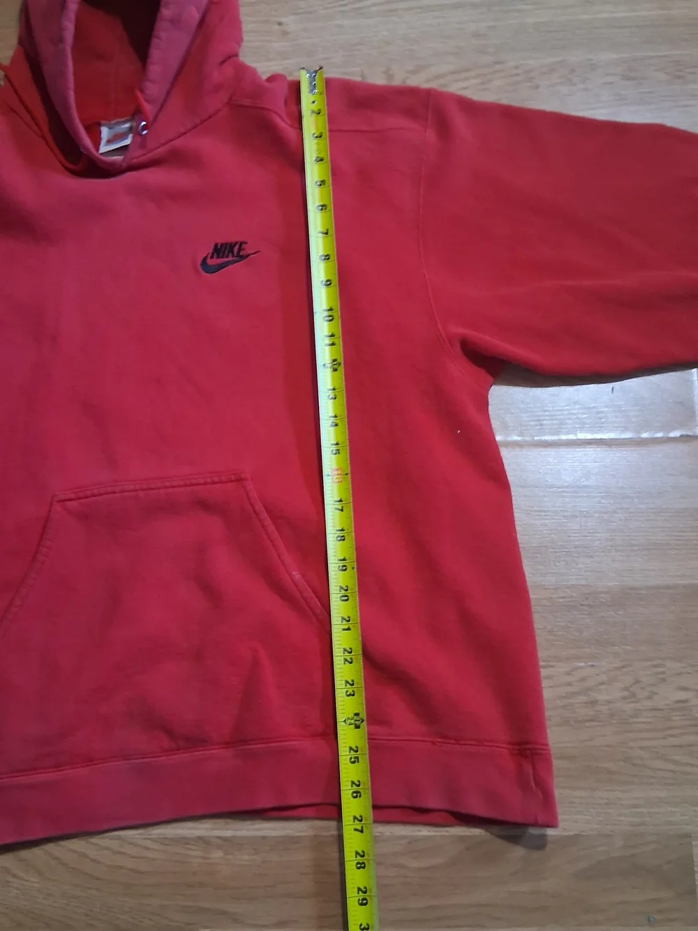 90s Made In Usa Nike Red Hooded Sweatshirt - Men's Pullover Hoodie
